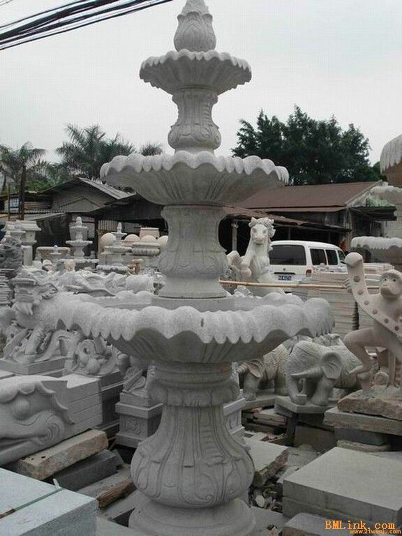 四川成都汉白玉黄锈石芝麻白喷泉雕塑成批出售